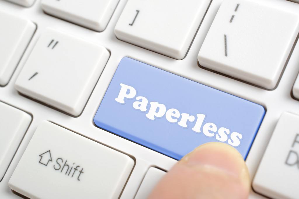 Paperless key button
