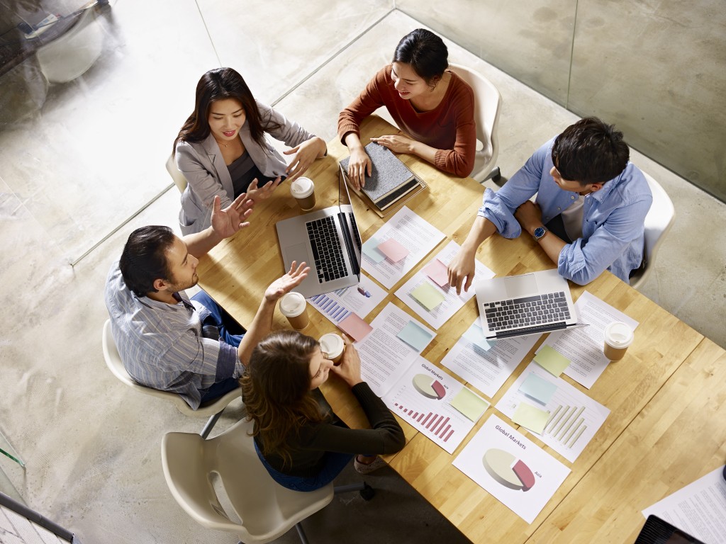 people collaborating in the office
