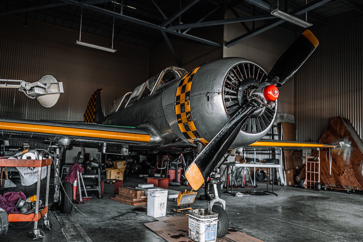 under maintenance airplane